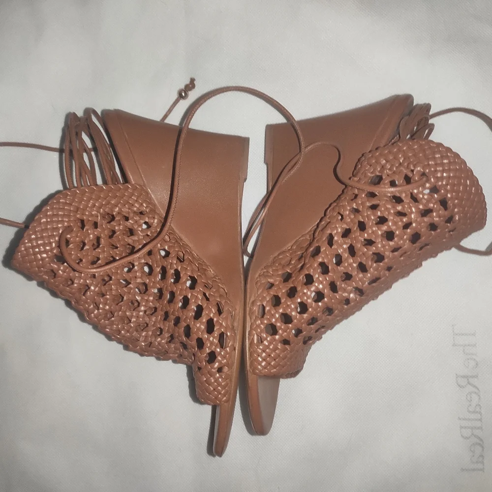 Mulberry Women's Woven Leather Wedge 38